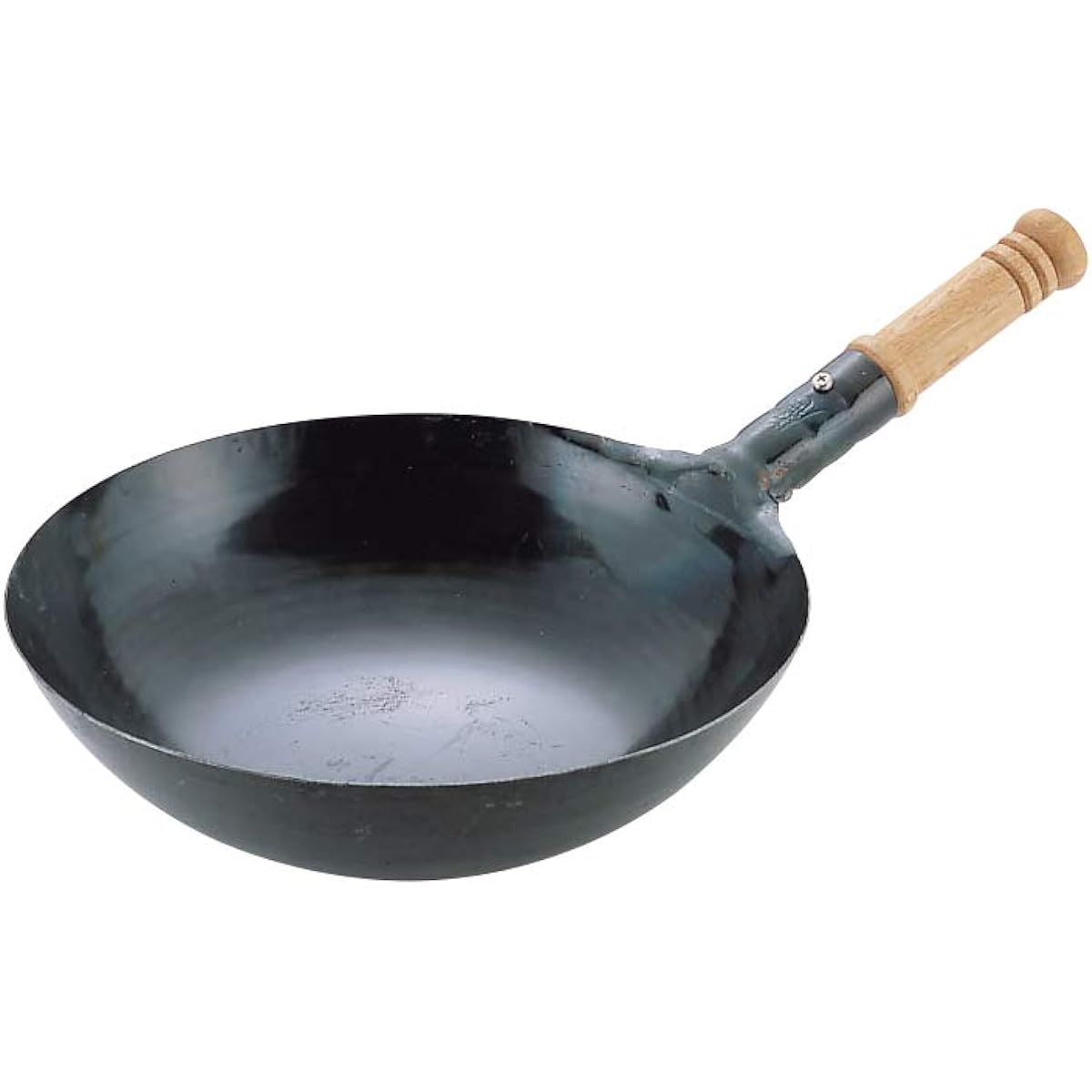 Yamada Industries Wooden Peking Pot Iron 27cm Hammered Plate Thickness 1.2mm