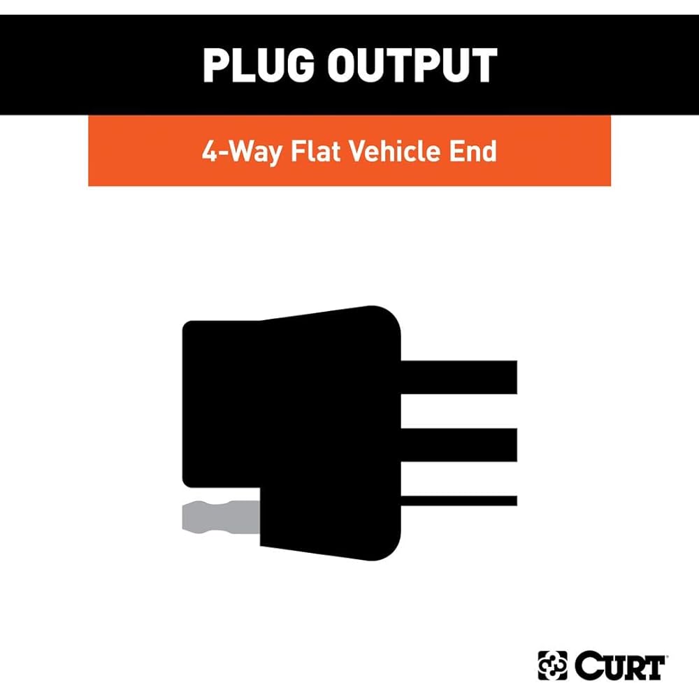 CURT 55534 Vehicle side Custom 4 Pint Reller Wireness Harness Complies to the Specific Chrysler 300 Dodge Charger Challenger