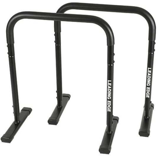 Leading Edge 2WAY Dip Stand Load Capacity 120kg 3 Height Push Up Bar Dip Bar Dividable Muscle Training Equipment DS800 Black