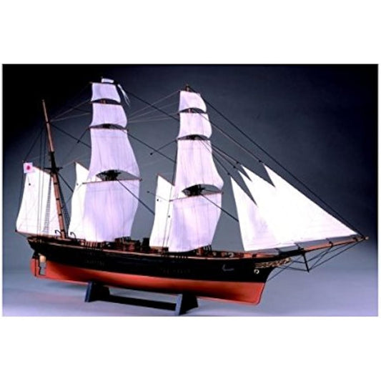 Woody JOE 1/75 Kanrin Maru with sail wooden sailing ship model assembly kit