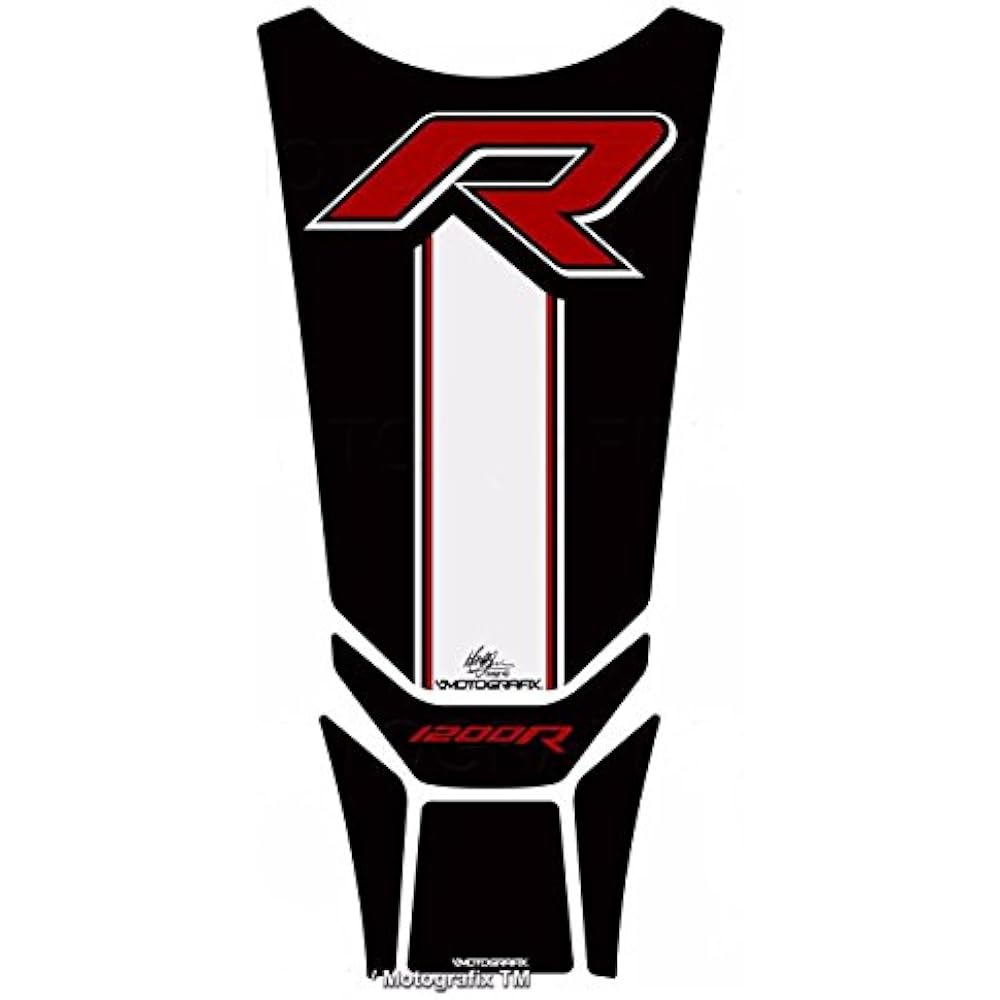 MOTOGRAFIX Tank Pad BMW R1200RS 15- Black/Red/White MT-TB032KRW