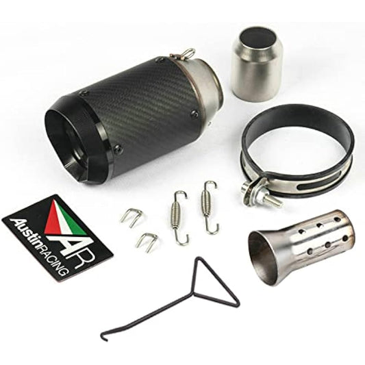 Bike Silencer Slip-on Muffler Bike Muffler Inlet 50.8mm Universal Length 160mm Body Diameter 90mm