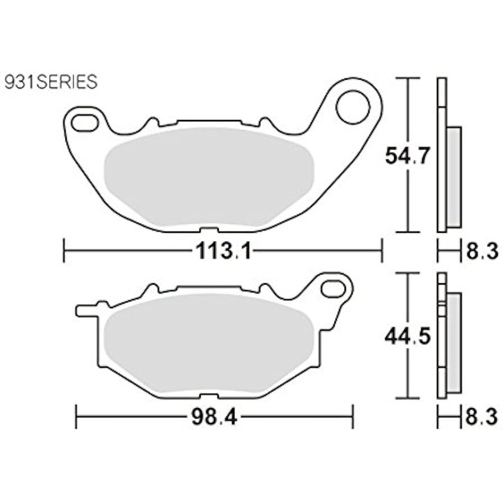 KITACO SBS Brake Pad 931HF Ceramic YZF-R25 MT-25 YZF-R3 MT-03 777-0931000