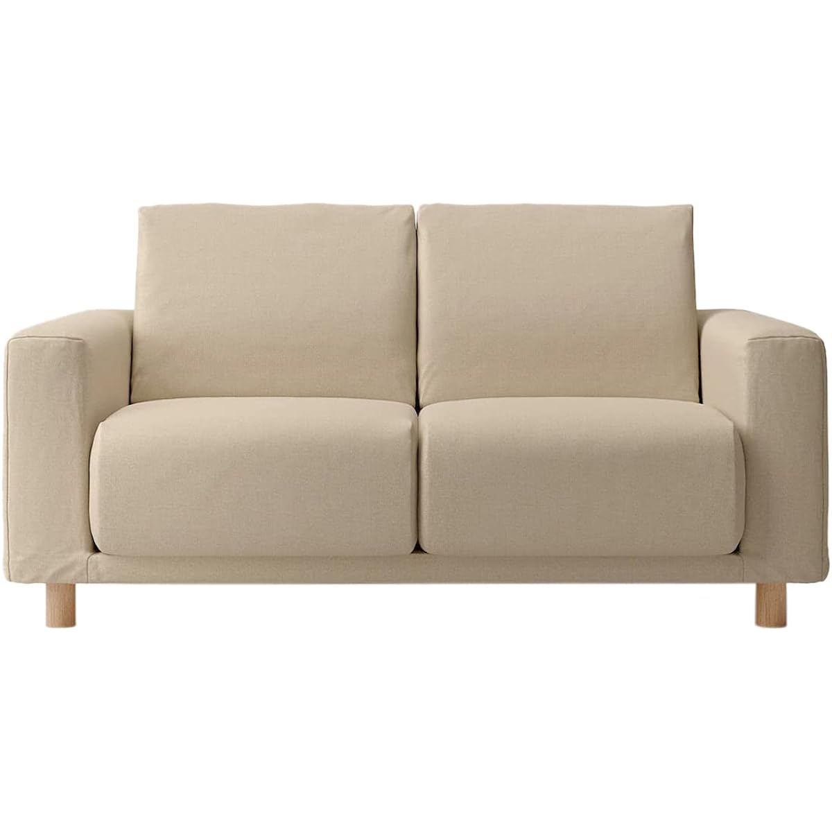 MUJI cover heather beige cotton canvas sofa body 2 seater for urethane pocket coil 44620687
