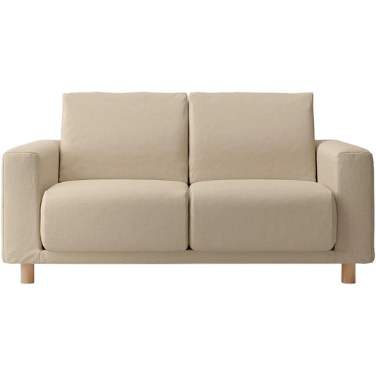 MUJI cover heather beige cotton canvas sofa body 2 seater for urethane pocket coil 44620687