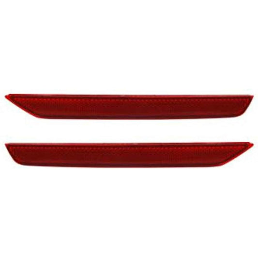 2011-2017 Honda Odyssey Pair Driver and Passenger Side Rear Bumper Reflector with CAPA Valve HO1184100 HO1185100-33555-TK8-A01 33505-TK8-A01 Replacement