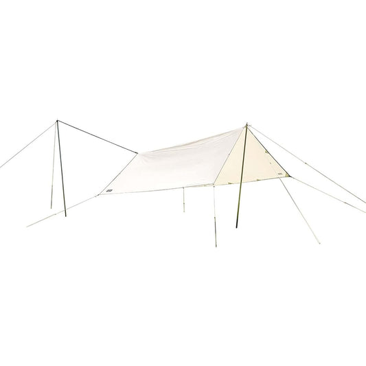 ogawa Camping Outdoor Rectatarp System Tarp T/C 3340 Off White x Dark Brown