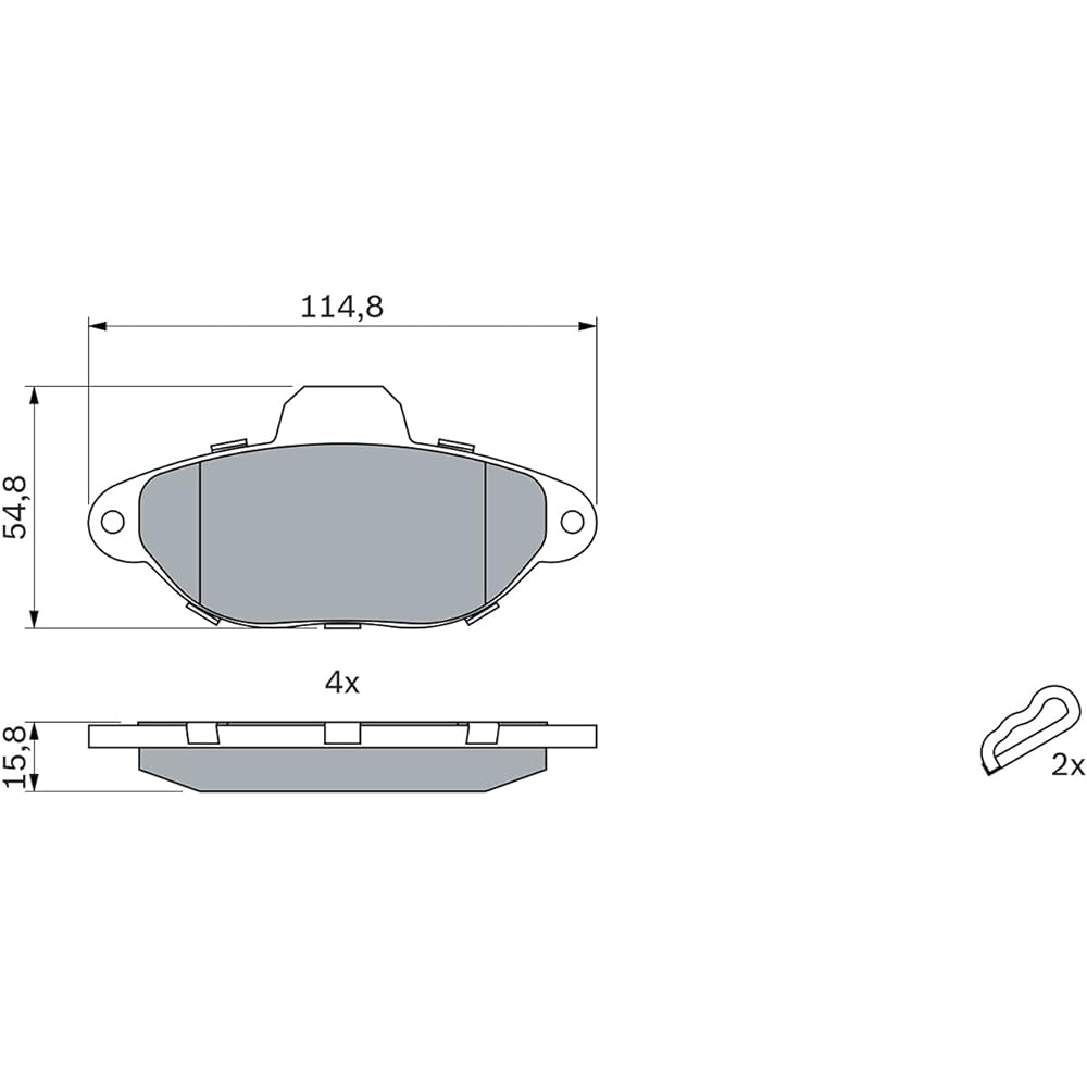 BOSCH 0986461117 Brake Pad for Imported Cars