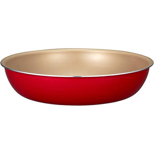 Evercook Frying Pan 28cm IH Compatible Gas Fire Compatible Selectable Series Removable Handle Red Doshisha