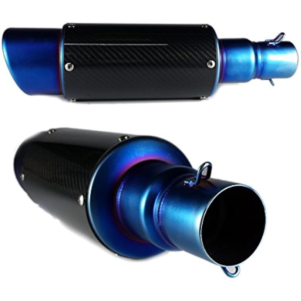 Generic 50.8mm Carbon Middle Silencer GP Slip-on Muffler/Faux Titanium Carbon