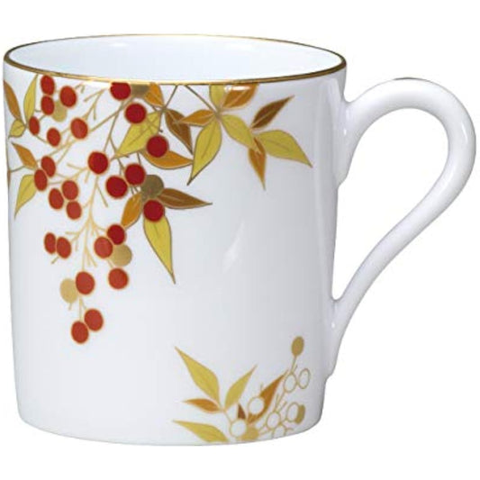 [Okura Toen Washi Paper Wrapping] Red and White Nanten Mug