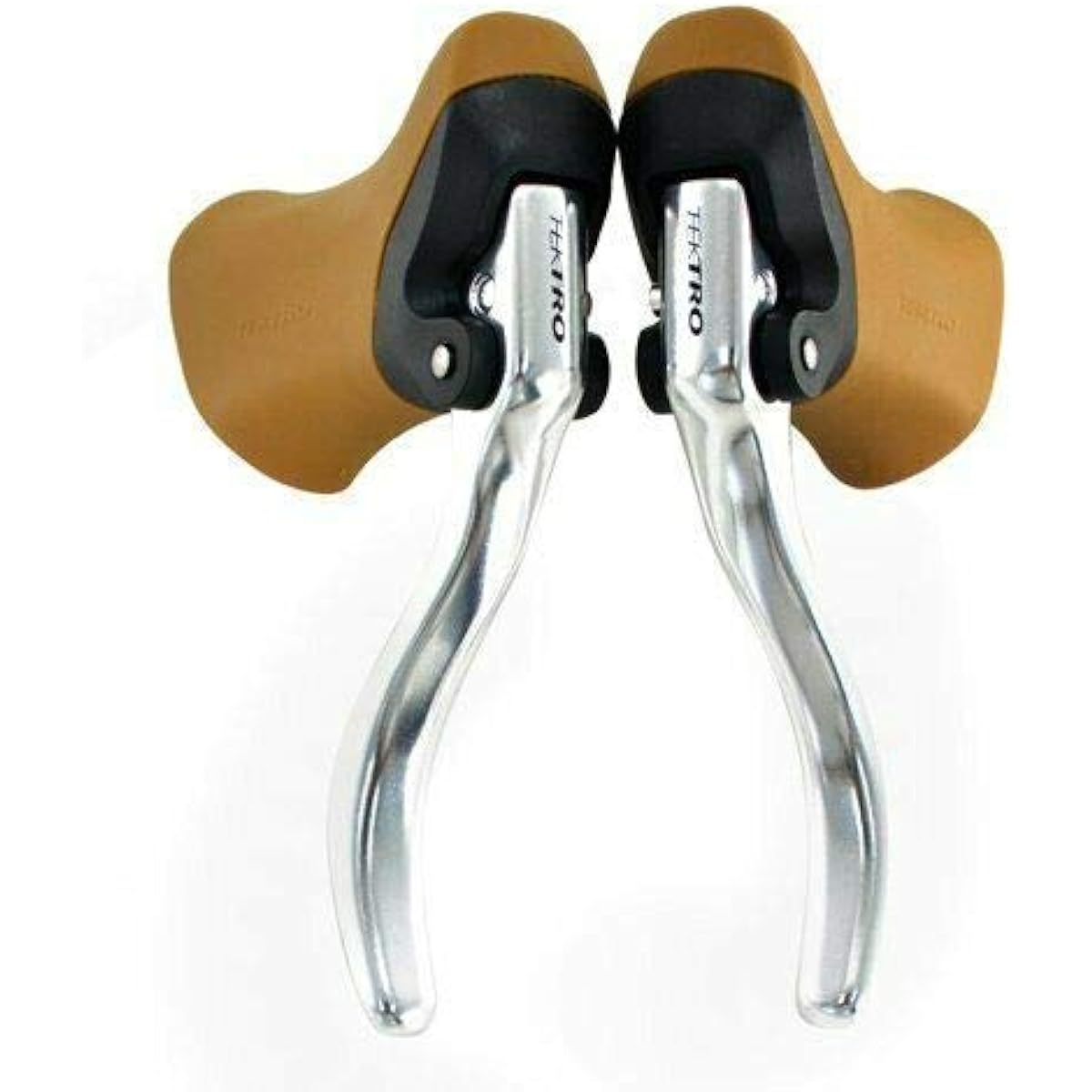TEKTRO RL340 Brake Lever Set Road Bike 23.8mm and 24.2mm Rubber Hood Brake, Brown, MH1750