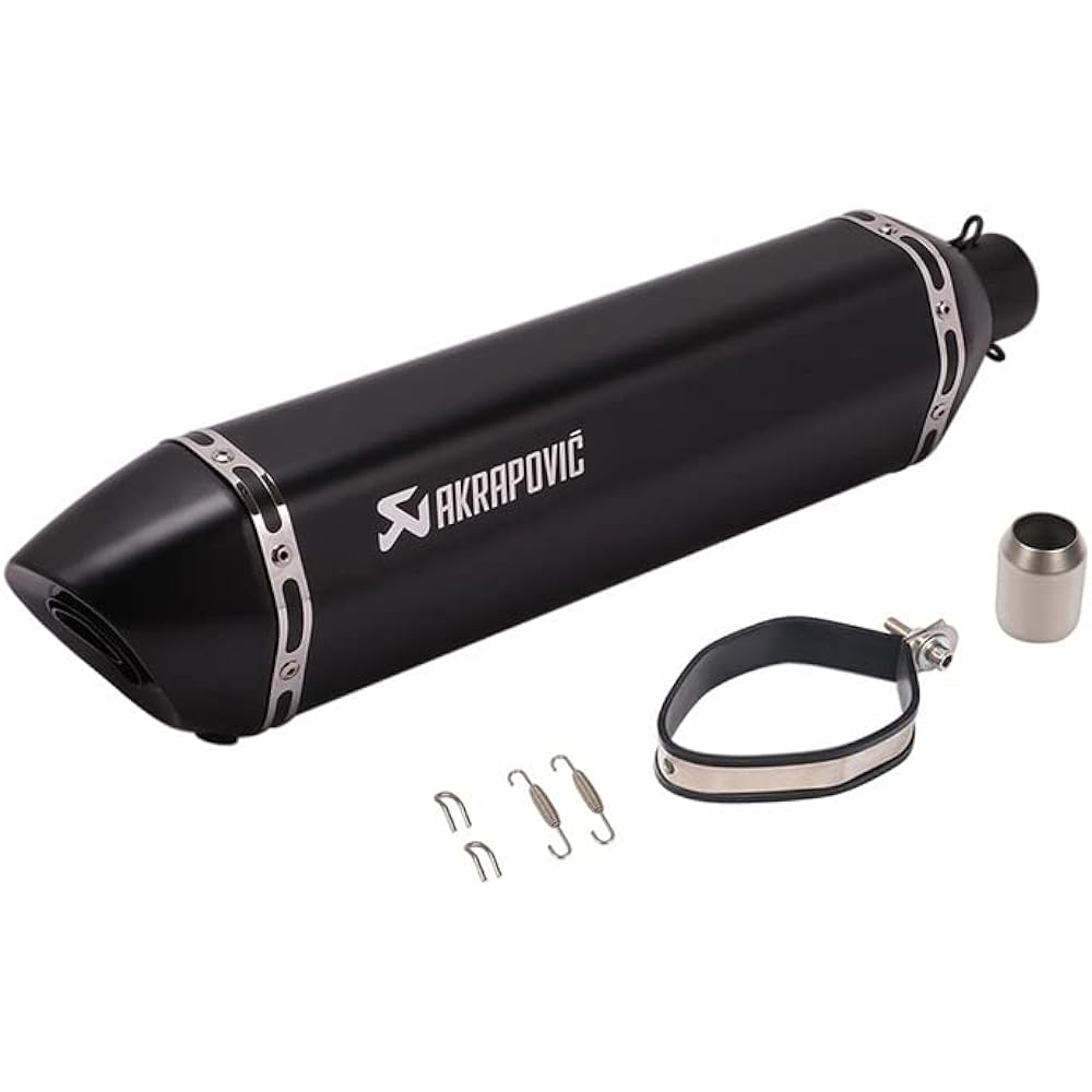 Motorcycle Bike Silencer Slip-on Muffler Bike Muffler General Purpose Inlet 50.8mm Length 570mm Body Diameter 130mm