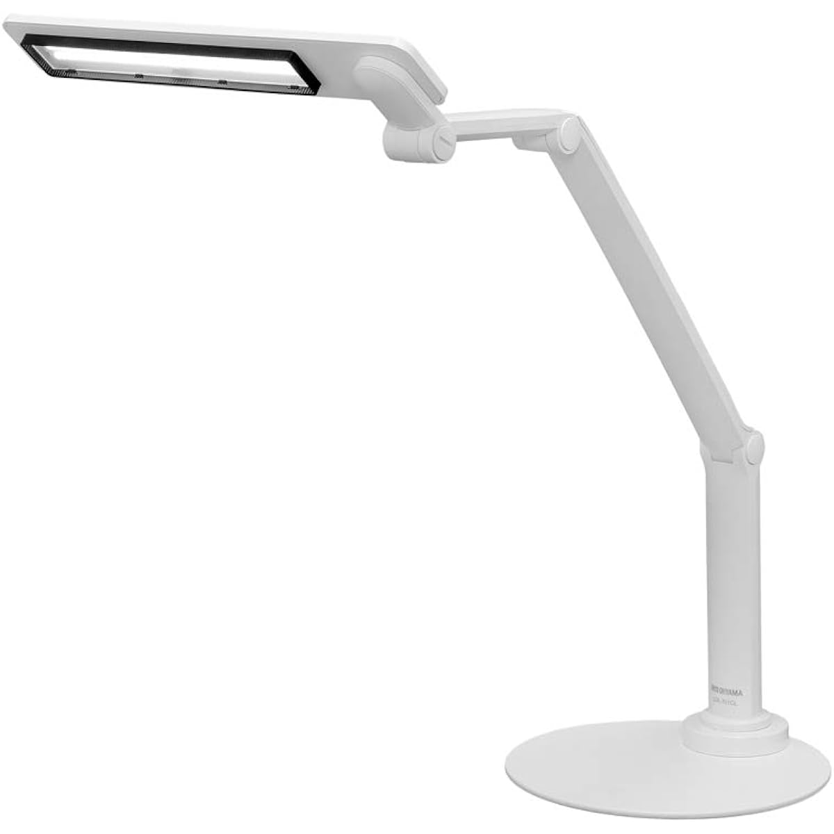 [Easy to read text] IRIS OHYAMA desk light, wide movable, left and right, stepless dimming, glare guard included, high color rendering, energy saving, 3000lx, white, LDL-701-W