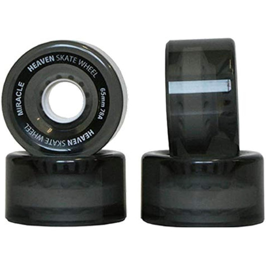 Heaven Skateboard HEAVEN CRUISER WHEEL 65×46mm Long Skate Wheel Clear Black 78A for 1 unit