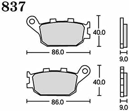 RK Brake Pad Mega Alloy HONDA:CBR600F/F4i '91~'02 (Rear) etc. Motorcycle Motorcycle 2 Wheel 837MA-X