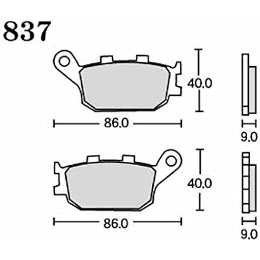 RK Brake Pad Mega Alloy HONDA:CBR600F/F4i '91~'02 (Rear) etc. Motorcycle Motorcycle 2 Wheel 837MA-X