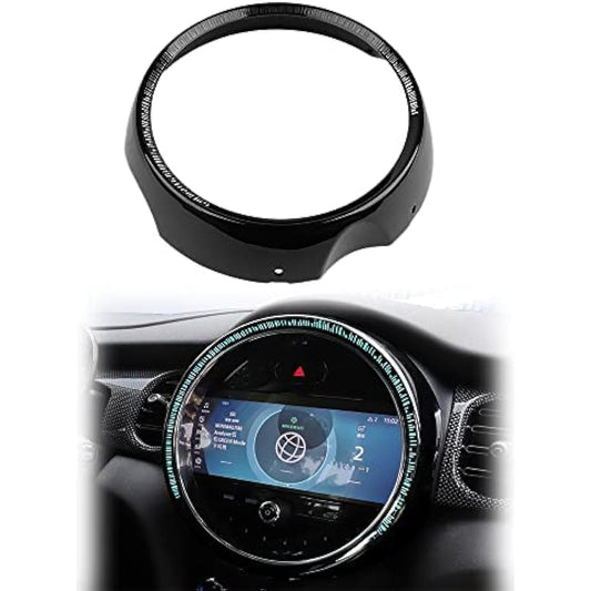 QIDIAN 8.8 and 6.5" Car Center Console Screen Navigation Panel Decorative Frame Interior Surround Ring Cover Sticker for Cooper S ONE JCW F55 F56 F57 Hardtop Hatchback Convertible