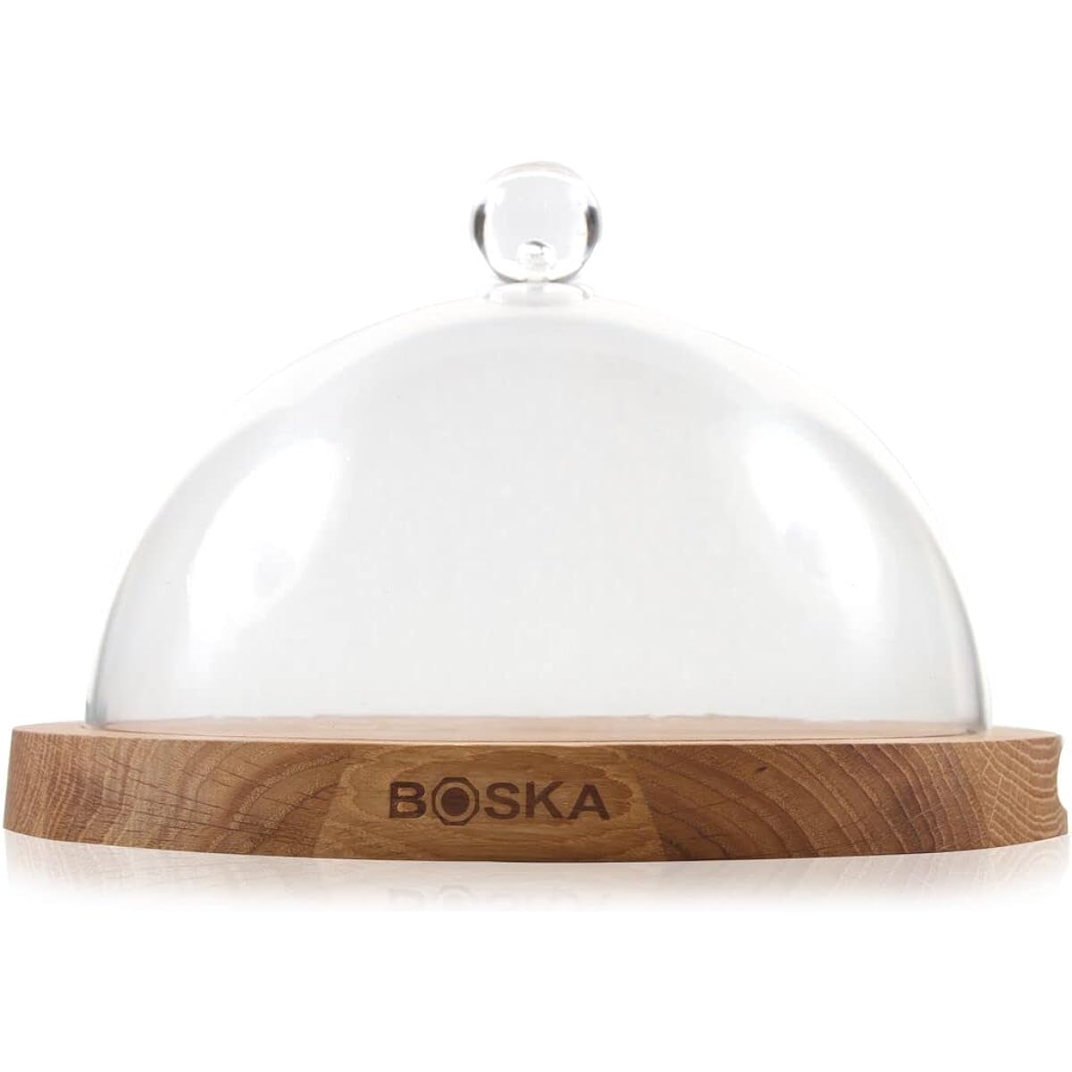 BOSKA Cake Stand/Dome Wood 250 x 250 x 155mm BOSKA Cheese Board & Dome Oak 859002
