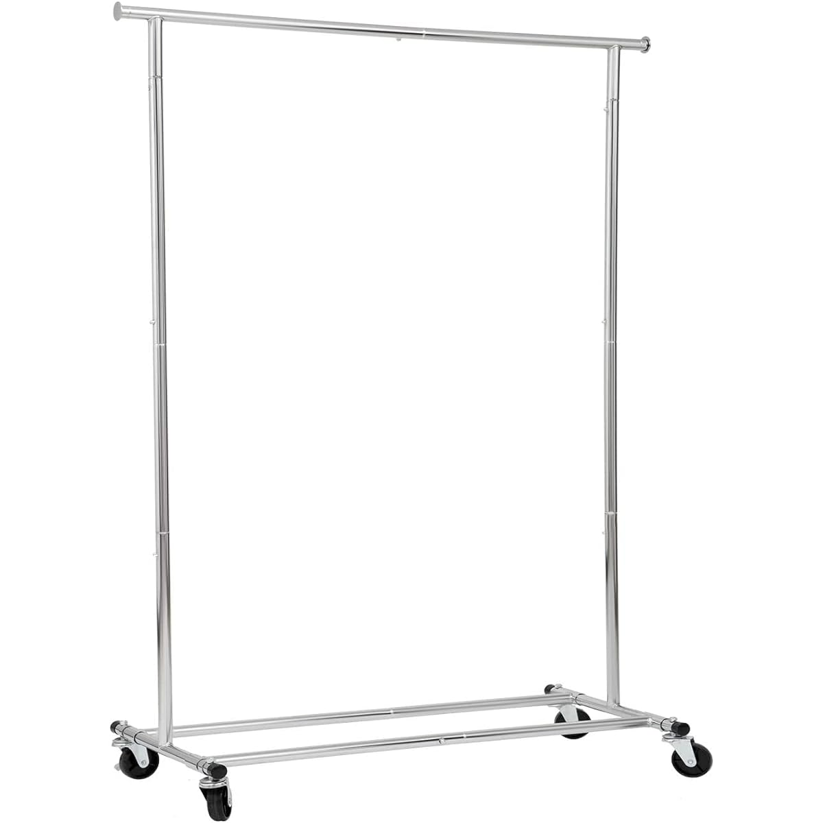 DRM Commercial Hanger Rack, Horizontal Telescopic Width 108-160cm, Load Capacity 110kg, Pipe Hanger, Sturdy, Durable, Silver (Width 108-160)