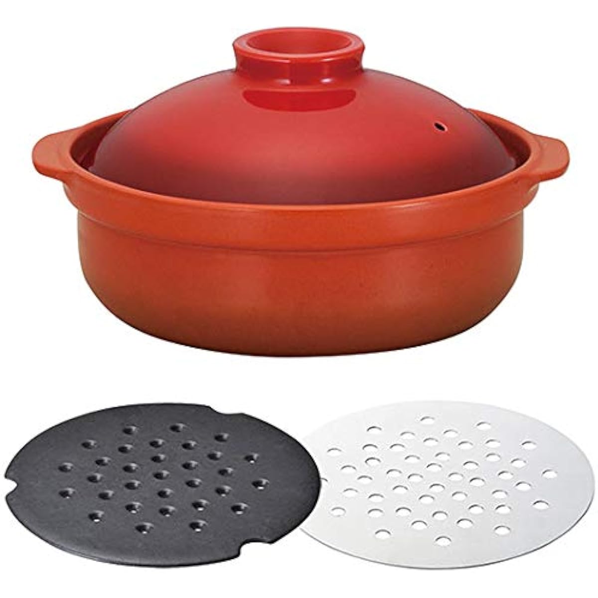 [Made in Japan, Mino Ware] Banquet No. 8 Earthen Pot Baked with IH plate [For 2 to 3 people, Stylish, Made in Japan, IH compatible, KOYO] Microwave/oven compatible