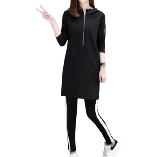 [RED RAY] Setup Jersey Women's Long Parka Top and Bottom Set Slim