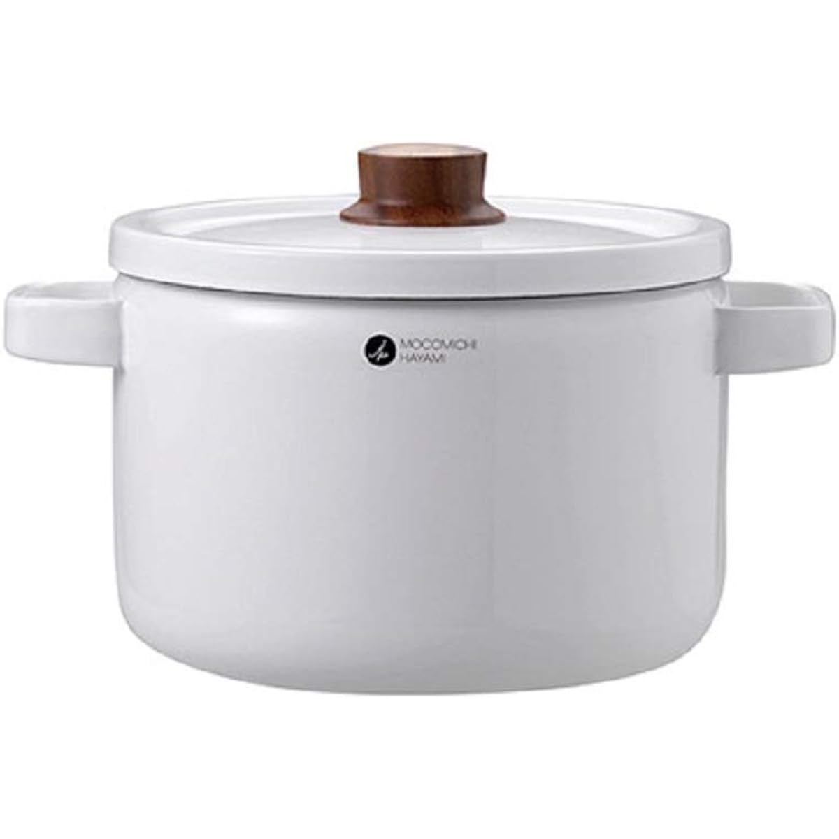 MOCOMICHI HAYAMI Hayami Moco's Kitchen MOCO'S Kitchen [Authorized Store] Deep Casserole 22cm White Fuji Enamel #302