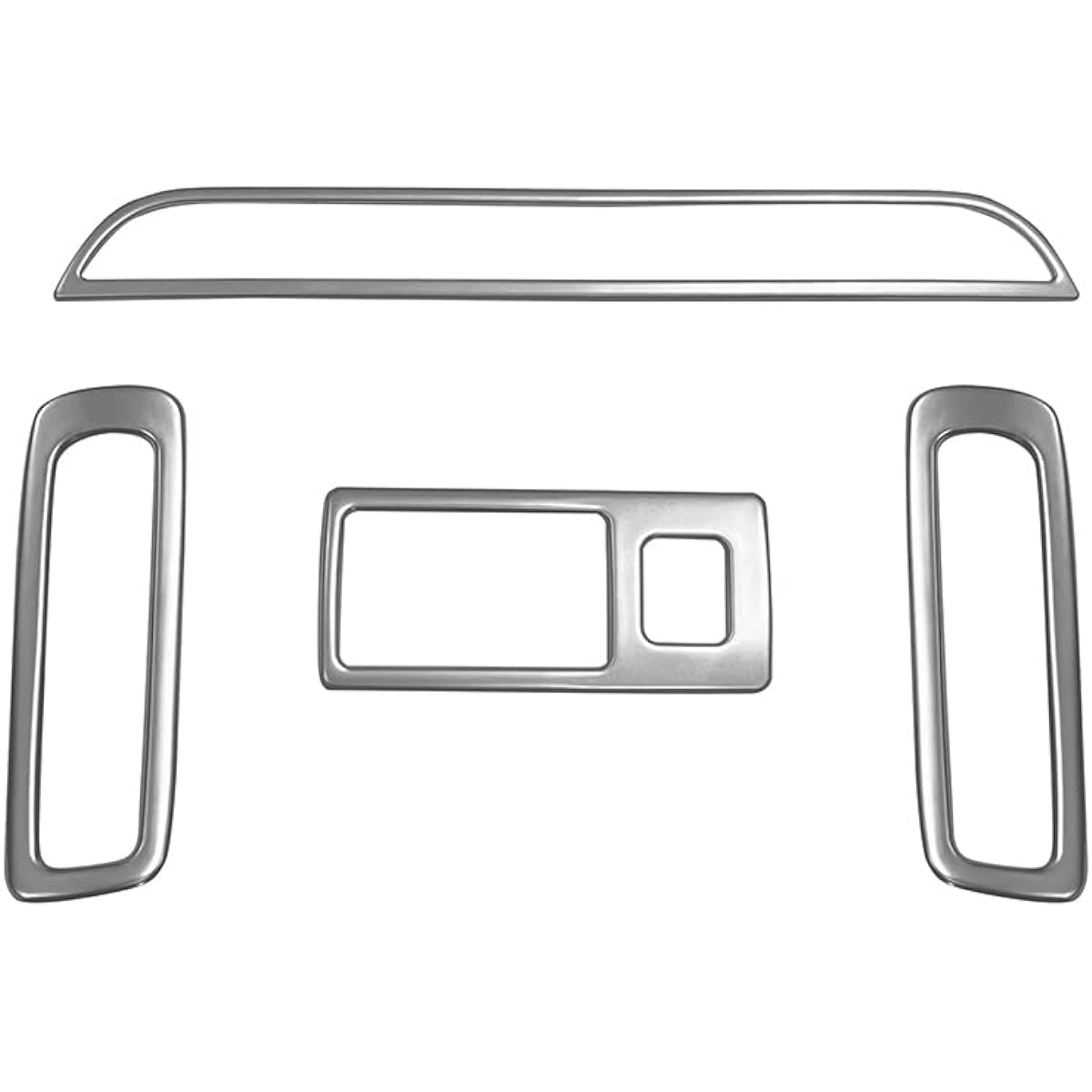 Samurai Produce Mazda CX-5 KF Series Interior Panel Set, 4P, Satin Silver, Air Conditioner Vent Around Driver Button, Upper Air Conditioner Button