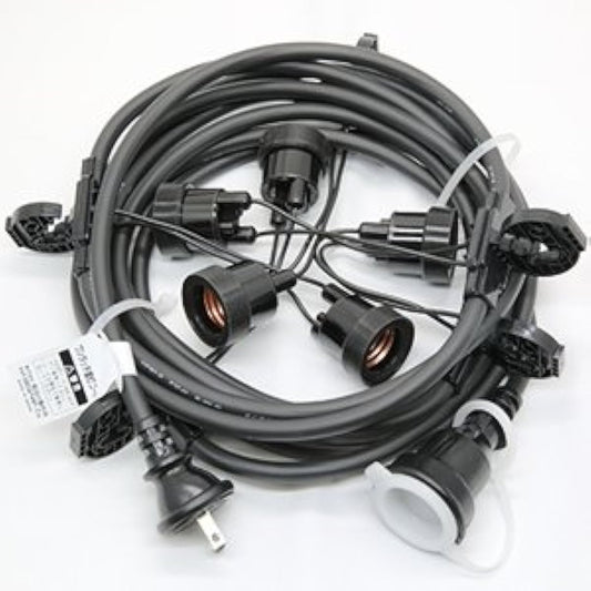 Hasegawa Seisakusho CCB5M-L5-P1 Lantern Cord Waterproof Type 5 Lights 1m Interval Black