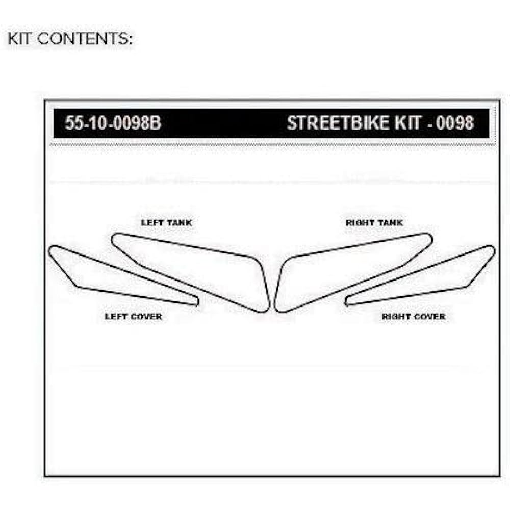 STOMPGRIP Traction Pad Tank Kit Hybrid VOLCANO FZ07/MT07 15-17 55-10-0098H