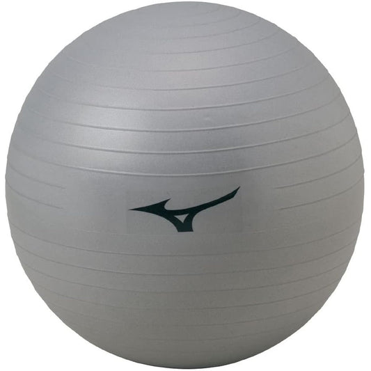MIZUNO Health Training Equipment, Balance Ball, Diameter 55cm, Trunk Balance, Create Beautiful Posture, Build Physical Strength, PVC (Polyvinyl Chloride), Anti-Burst Specifications, Inflator Pump and Spare Stopper Included, Charcoal Gray C3JET203