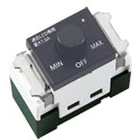 Panasonic Embedded Reverse Phase Dimmer Switch B SO-STYLE Rotary Type with Lower Limit Illuminance Setting Function Compatible LED Only 1.6A Matte Gray Width 44 x Depth 60 x Height 22.7mm WNS57511H