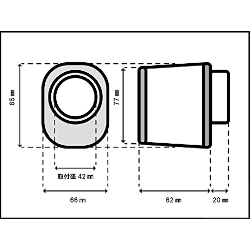 Power Filter Oval Taper Type 42mm (SET of 2) General Plated [MADMAX] (Motorcycle Supplies/Motorcycle Parts)