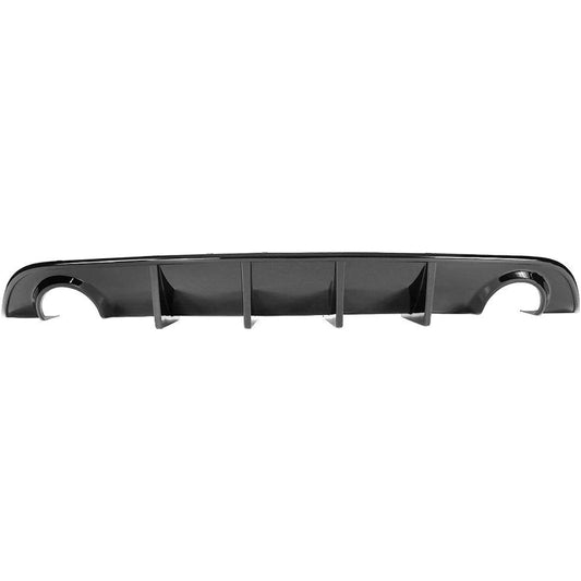 IKON MOTORSPORTS Rear Bumper Lip Diffuser 2015-2023 DODGE CHARGER SRT compatible glossy Black V3 Style Spletter Spoiler