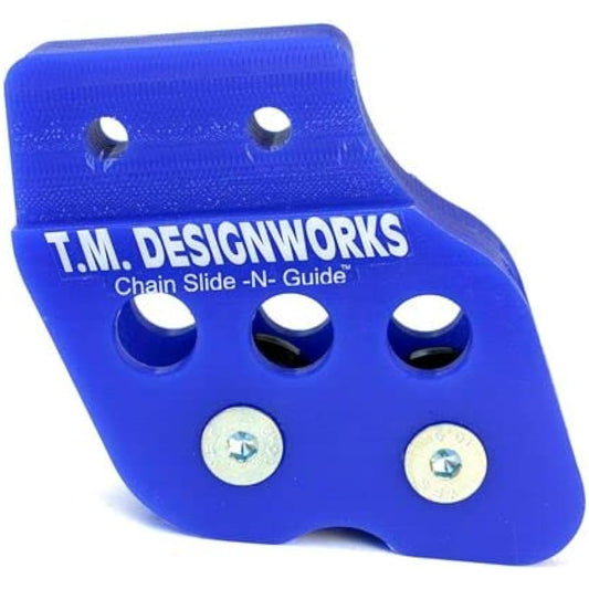 T.M. DesignWorks Rear Chain Guide & Dual Power Lip Roller-Yamaha Blue RCG-002-BU