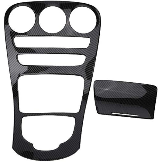 TISpeed 2PCS Center Console Panel Decoration Cover Trim for Benz C-Class W205 / GLC Class W253 15-18