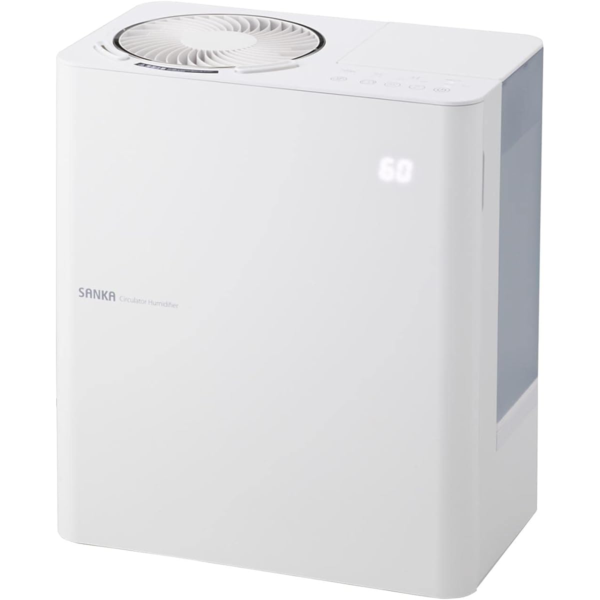 Sanka Power Steam Humidifier with Circulator 800ml/h Tank Capacity 4L Large Capacity White SSH-8000 Aroma Steam Humidifier Office Large Capacity Aroma Humidifier Stylish Steam Heating Type Living Room