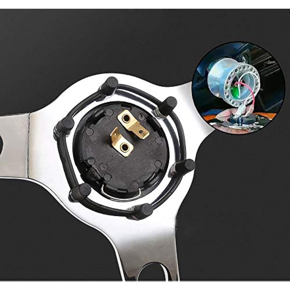 Steering Wheel Mahogany Wood 15 Inch 350mm Retro Paint Change Car Steering Wheel, C