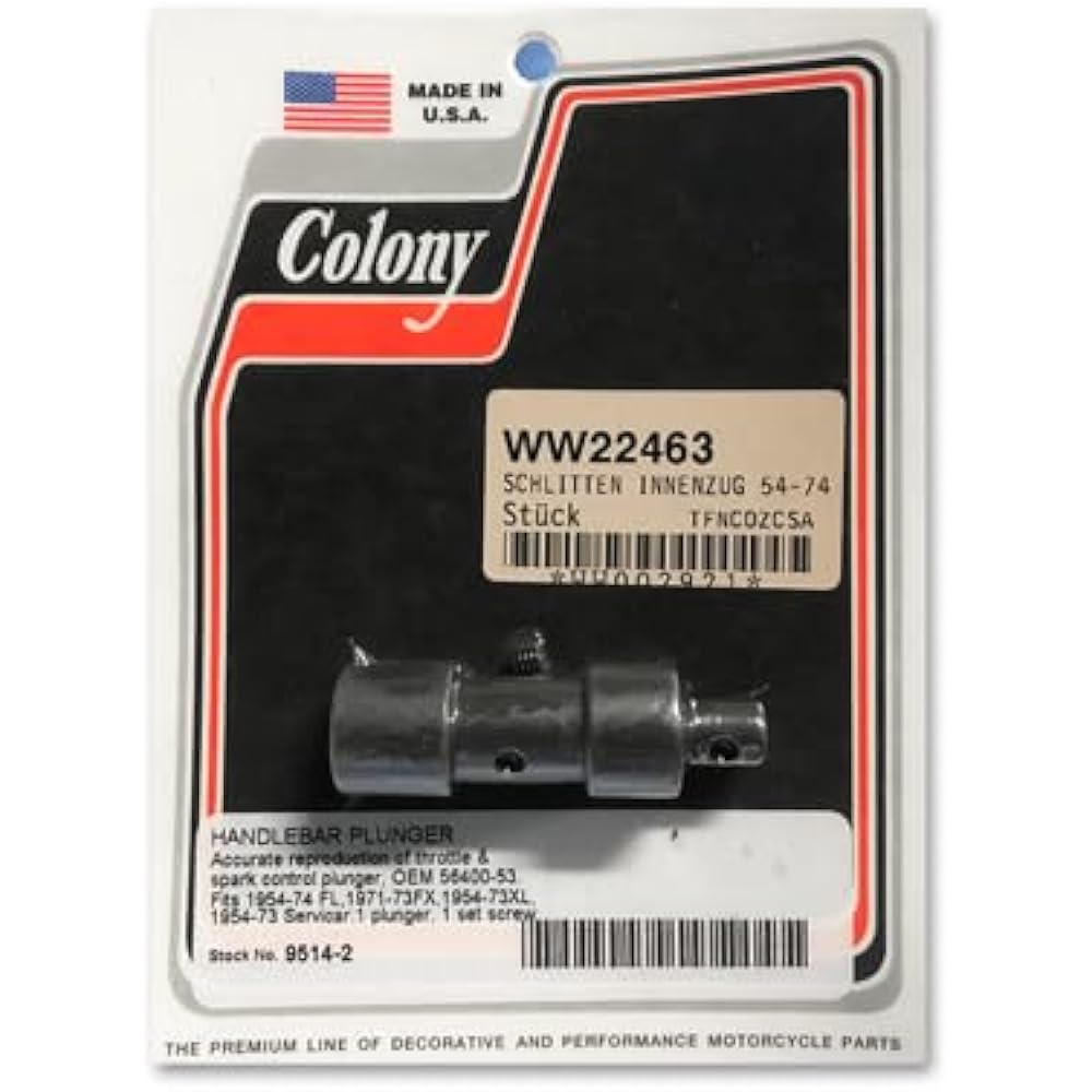 1954-1974 Big Twin XL Inner Throttle Throttle Advance Plunger Set 56400-53 Harley