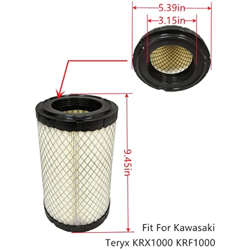 ARPISZIV Air Filter Kawasaki 2020 2020 2021 TERYX KRX1000 KRF1000 Air cleaner replacement 11013-0782