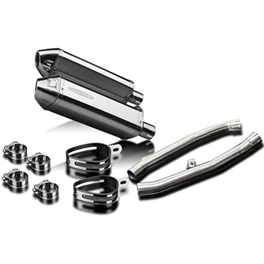 DELKEVIC Slip-on Stainless Steel Tri-Oval Muffler for KAWASAKI ZX14R / ZZR1400 2012-2018 320mm KIT1169