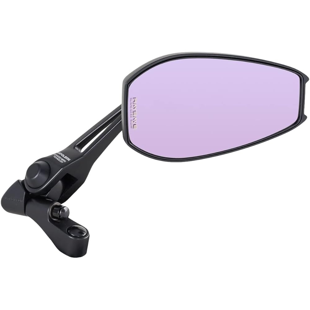 TANAX Bike Mirror Napoleon Shark Mirror 4 Black Anti-glare Mirror [RAYSAVE] Right and left common 10mm forward and reverse screws included AOS4