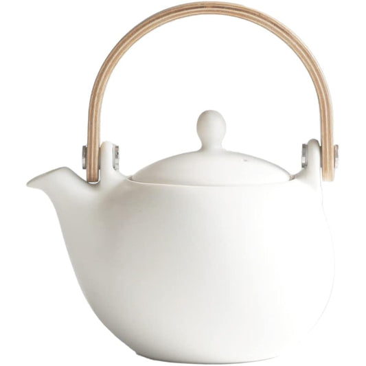 LOLO | Earthenware teapot white | Made in Japan | Gift | Pottery | Japanese tableware (white)