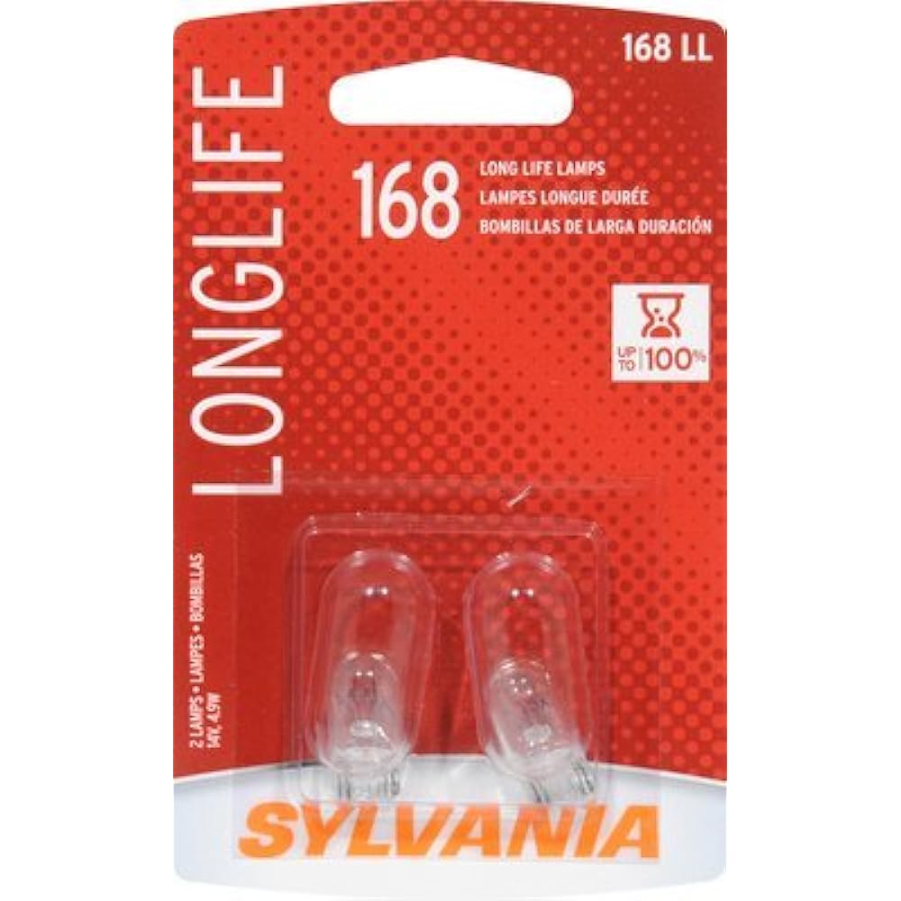Sylvania 168LL Long life light bulb pair