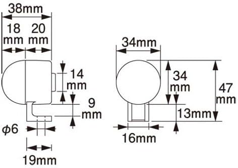 KITACO Turn Signal Kit MONKEY Wallens Mini Black/Orange 830-1137900