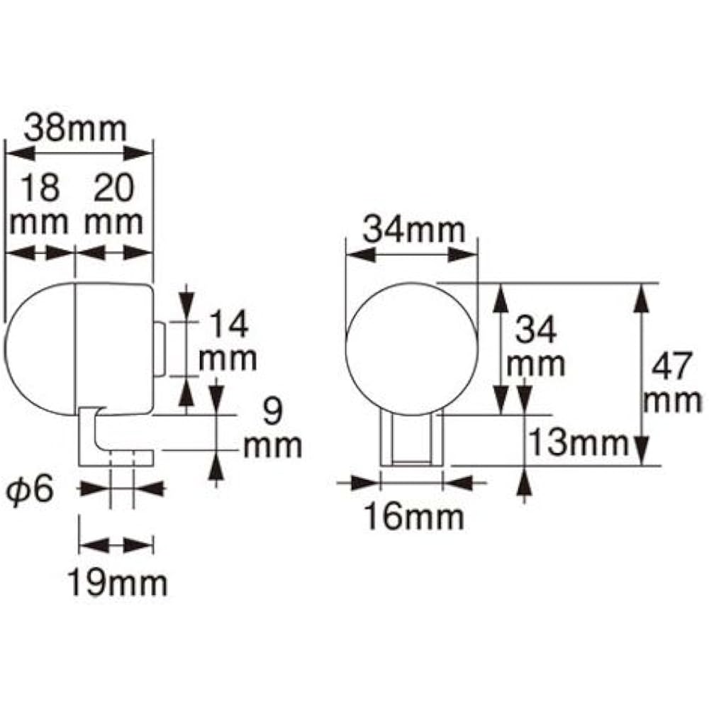 KITACO Turn Signal Kit MONKEY Wallens Mini Black/Orange 830-1137900