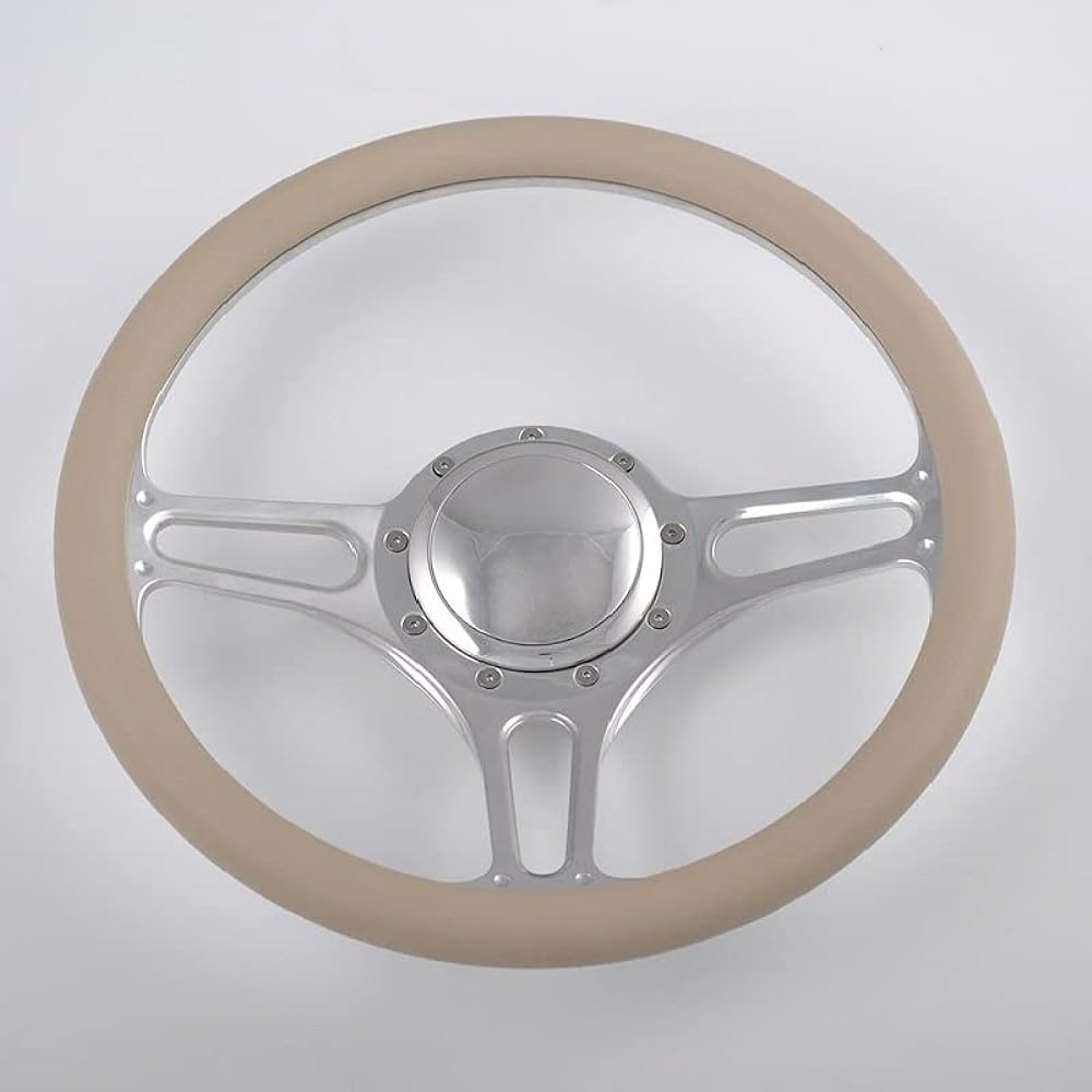 14 -inch glossy billet handle black half wrap horn button