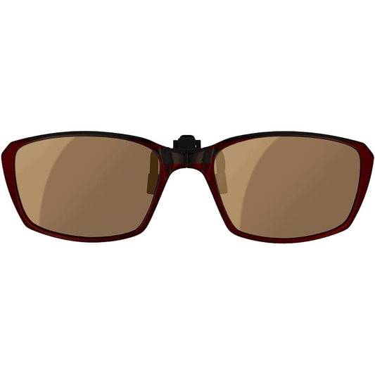 HUG OZAWA GR-009C Red green glass Instant sunglasses Foldable clip-on sunglasses Polarized lenses GR-009C Red Lens: Brown + Silver mirror