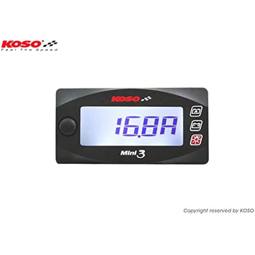 KN Planning KOSO Bike Motorcycle Scooter Car Mini3 Digital Ammeter Voltmeter Ampere Volt Voltmeter