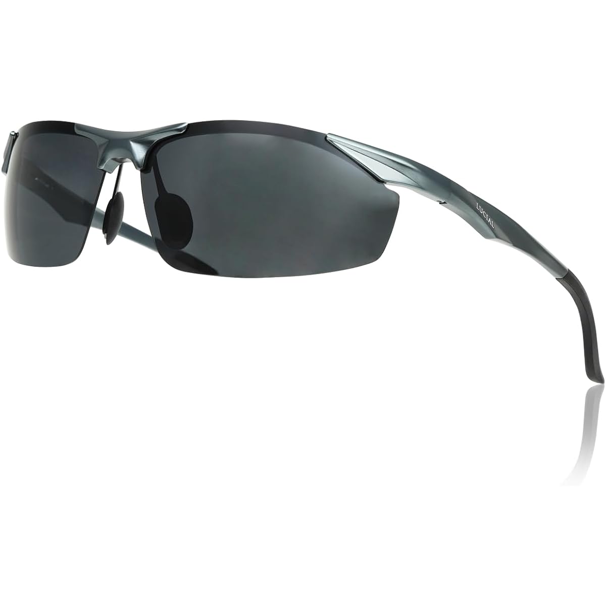 [LUCIAL] [Ultra polarized x ultra-thin lens model] Sports sunglasses for driving, UV400 protection, fishing, running, golf [Aluminum alloy used, only 25g and highly durable]
